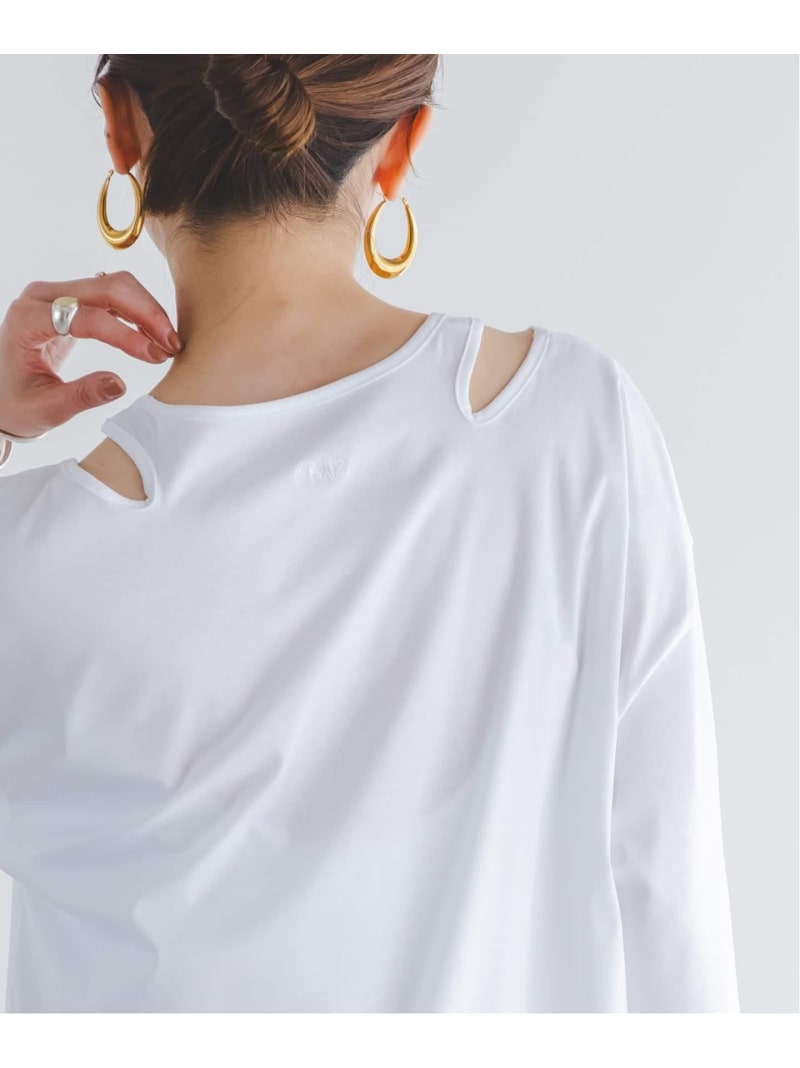 Room no.8/ルームエイト スムースコットンネックオープントップス NOBLE ノーブル トップス カットソー・Tシャツ グリーン ブラック ホワイト ベージュ【送料無料】[Rakuten Fashion]のサムネイル