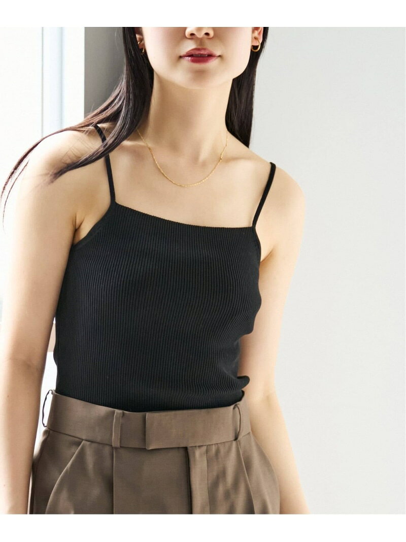 Rakuten - カップインリブトップ NOBLE ノーブル トップス ニット カーキグリーン ブラック ホワイト【送料無料】[Rakuten Fashion]