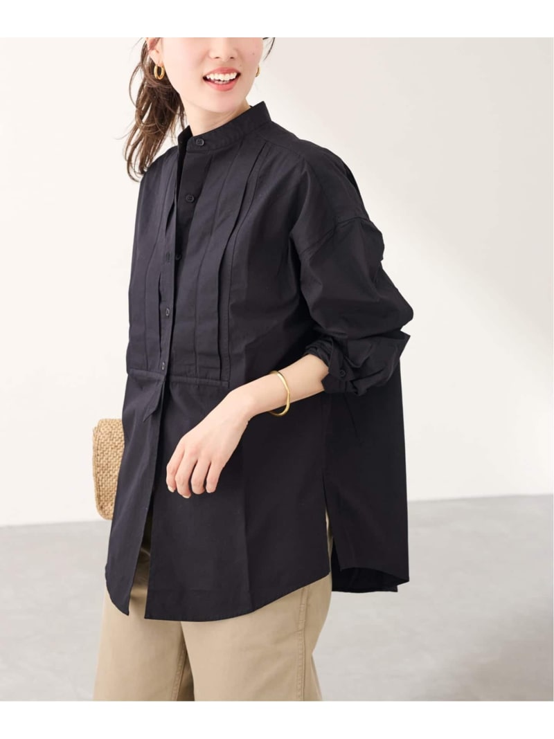 SEEALL/シーオール OVERSIZED TAXIDO SHIRTS FRAMeWORK フレームワーク トップス シャツ・ブラウス ブラック ホワイト