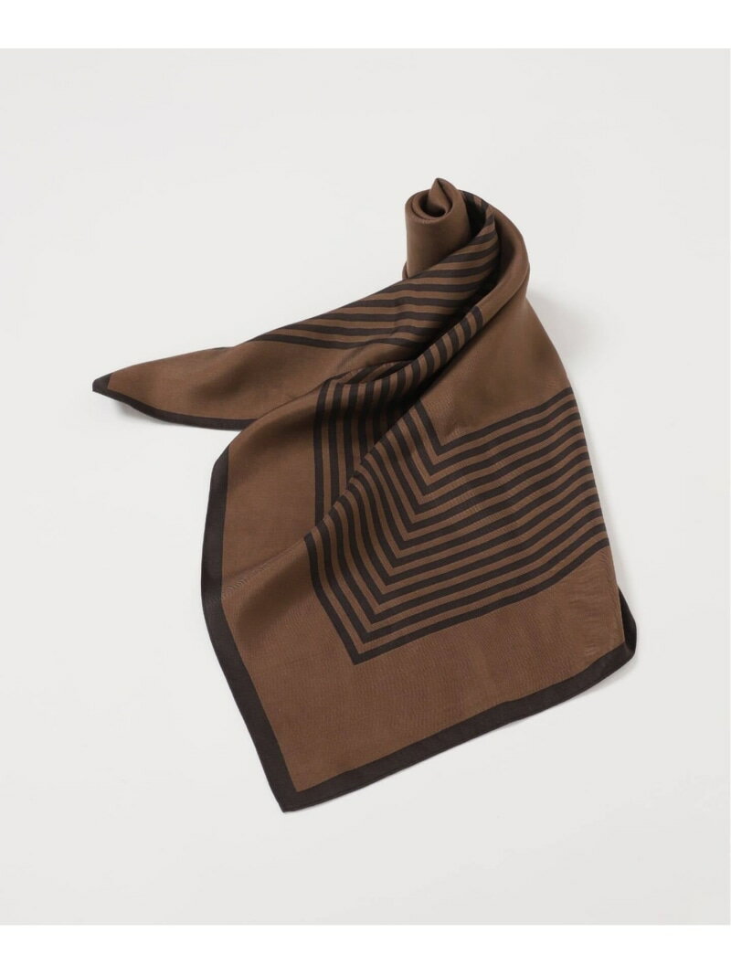 Rakuten - LE SCARF/レスカーフ STRIPED SCARF 80cm NOBLE ノーブル ファッション雑貨 スカーフ・バンダナ ブラウン【送料無料】[Rakuten Fashion]