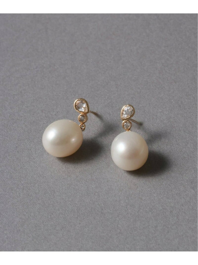 Rakuten - バロックパール*ホワイトトパーズピアス K10(両耳) Lilas スピックアンドスパン アクセサリー・腕時計 ピアス ゴールド【送料無料】[Rakuten Fashion]