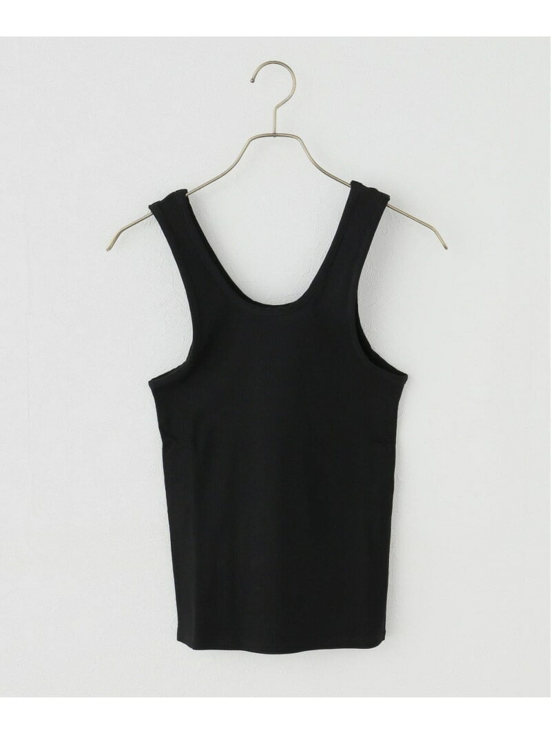 Rakuten - GOAT/ゴート RIB TANK TOP U by SPICK&SPAN ユーバイスピックアンドスパン トップス ノースリーブ・タンクトップ カーキグリーン ブラック ブラウン ホワイト[Rakuten Fashion]