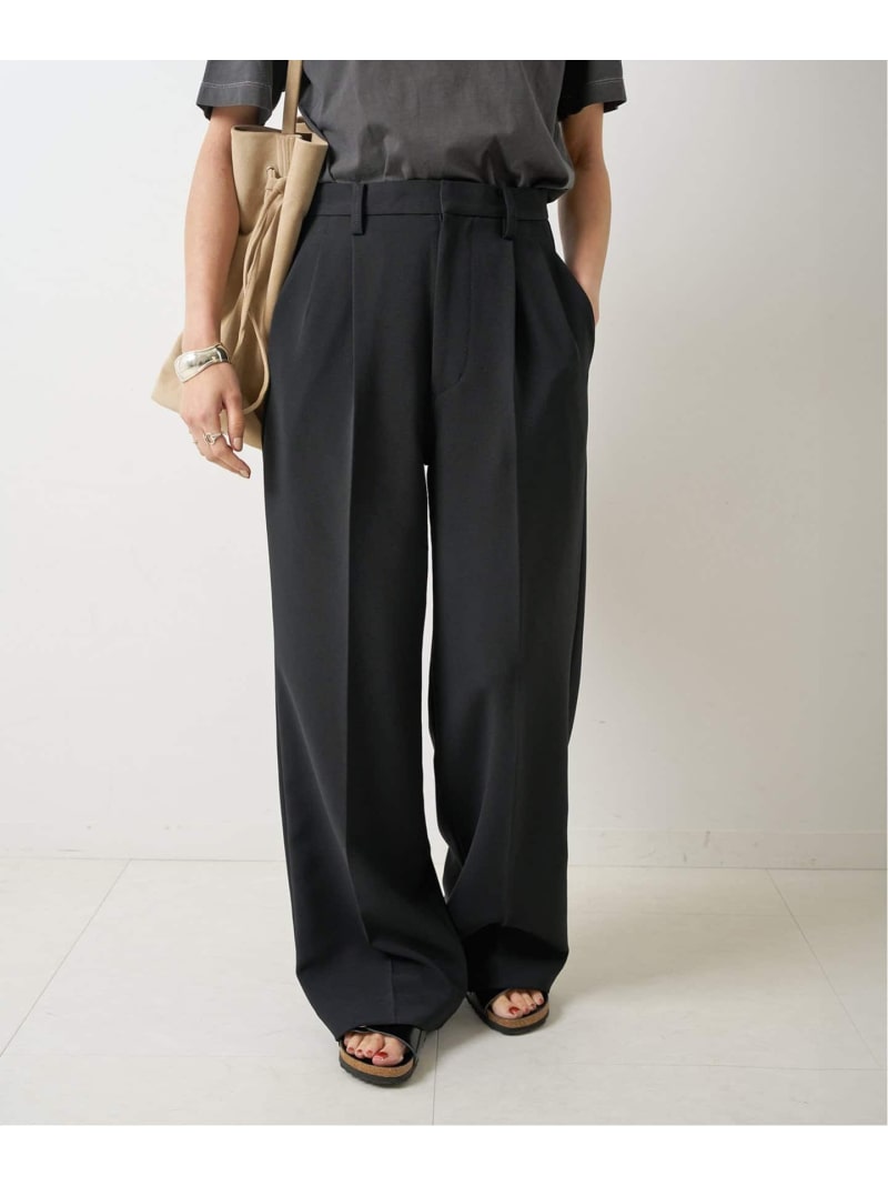 ≪追加≫ダブルクロスツータックパンツ Spick & Span スピックアンドスパン パンツ スラックス・ドレスパンツ グレー ブラック【送料無料】[Rakuten Fashion]のサムネイル