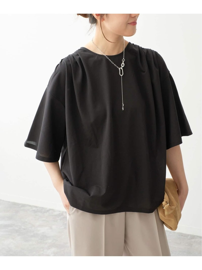 Rakuten - ソフトギャザープルオーバー Spick & Span スピックアンドスパン トップス カットソー・Tシャツ ホワイト ブラック【送料無料】[Rakuten Fashion]