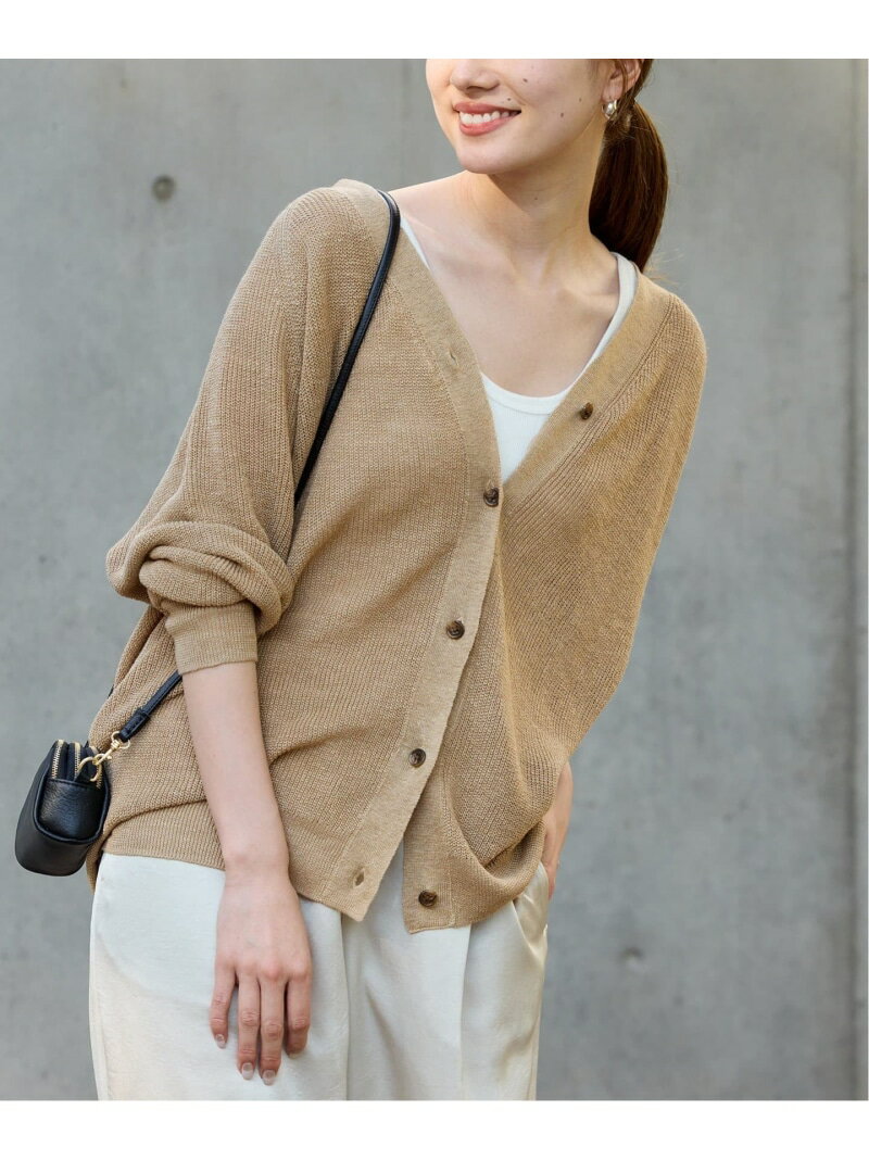 【SALE／30%OFF】≪WEB限定追加≫ウォッシャブル ルーズカーディガン FRAMeWORK フレームワーク トップス カーディガン ネイビー ブラウン ベージュ【RBA_E】【送料無料】[Rakuten Fashion]のサムネイル