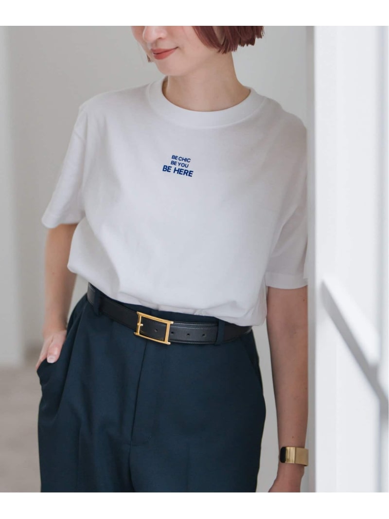 《追加》メッセージロゴTシャツ Spick & Span スピックアンドスパン トップス カットソー・Tシャツ ブルー ブラック レッド【送料無料】[Rakuten Fashion]