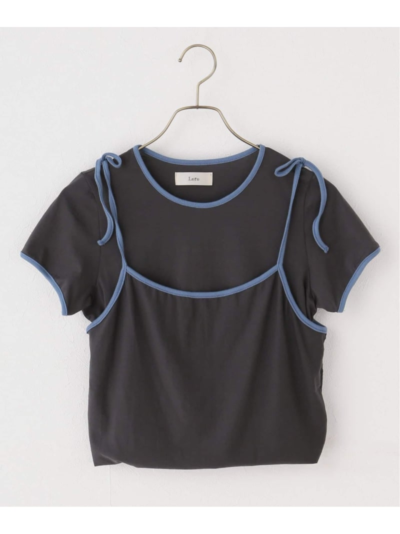 Rakuten - Loro / ローロ Ringer Cami Layered Tee Spick & Span スピックアンドスパン トップス カットソー・Tシャツ ブラック ベージュ【送料無料】[Rakuten Fashion]