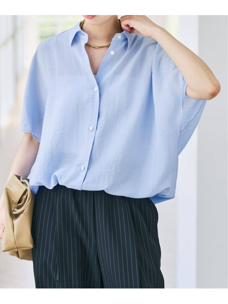 Rakuten - 《予約》エアリークロスドルマンシャツ Spick & Span スピックアンドスパン トップス シャツ・ブラウス ブルー オレンジ【先行予約】*【送料無料】[Rakuten Fashion]