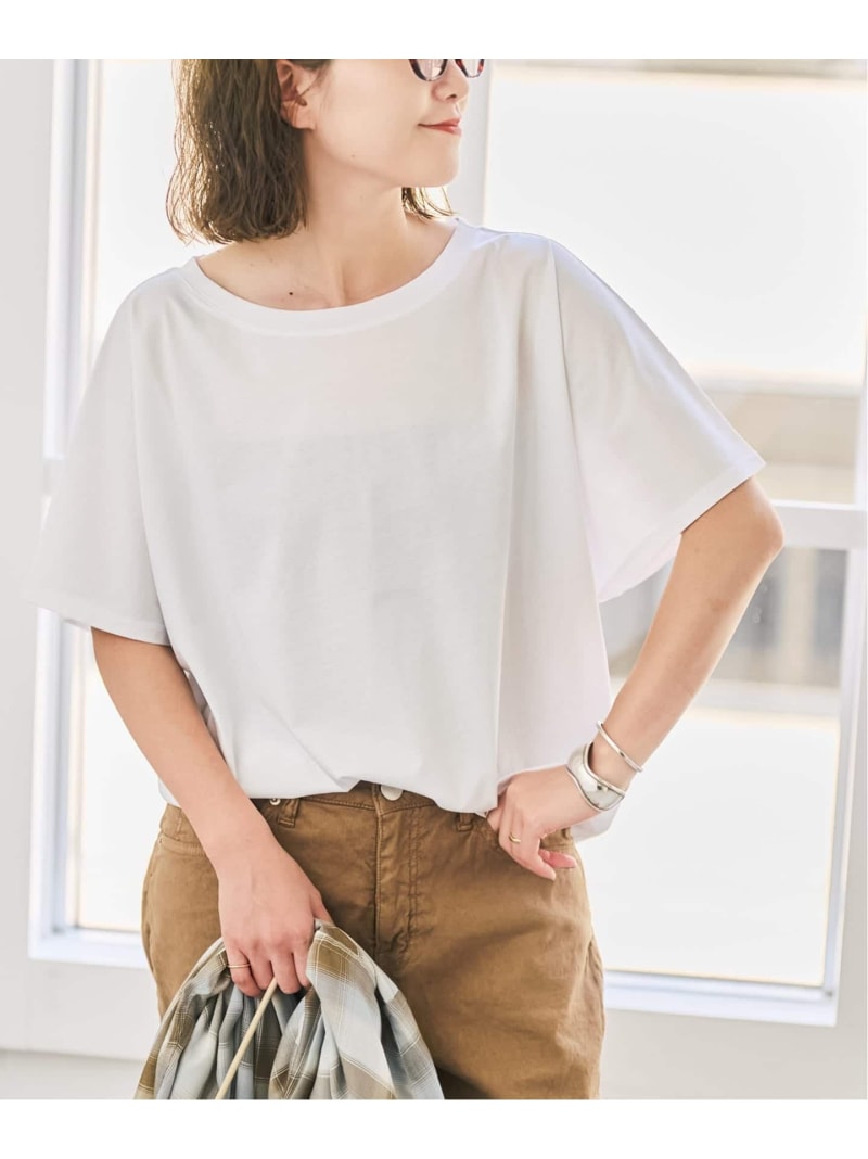 Rakuten - ドルマンスリーブTシャツ Spick & Span スピックアンドスパン トップス カットソー・Tシャツ ネイビー ブラウン ホワイト【送料無料】[Rakuten Fashion]