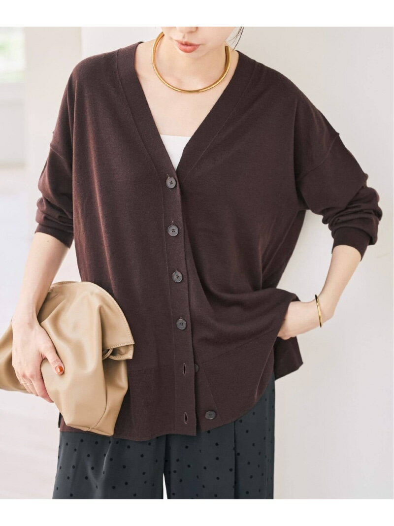 Rakuten - 《新色有り / 追加予約》18G カーディガン Spick & Span スピックアンドスパン トップス カーディガン ネイビー レッド ブラウン【先行予約】*【送料無料】[Rakuten Fashion]