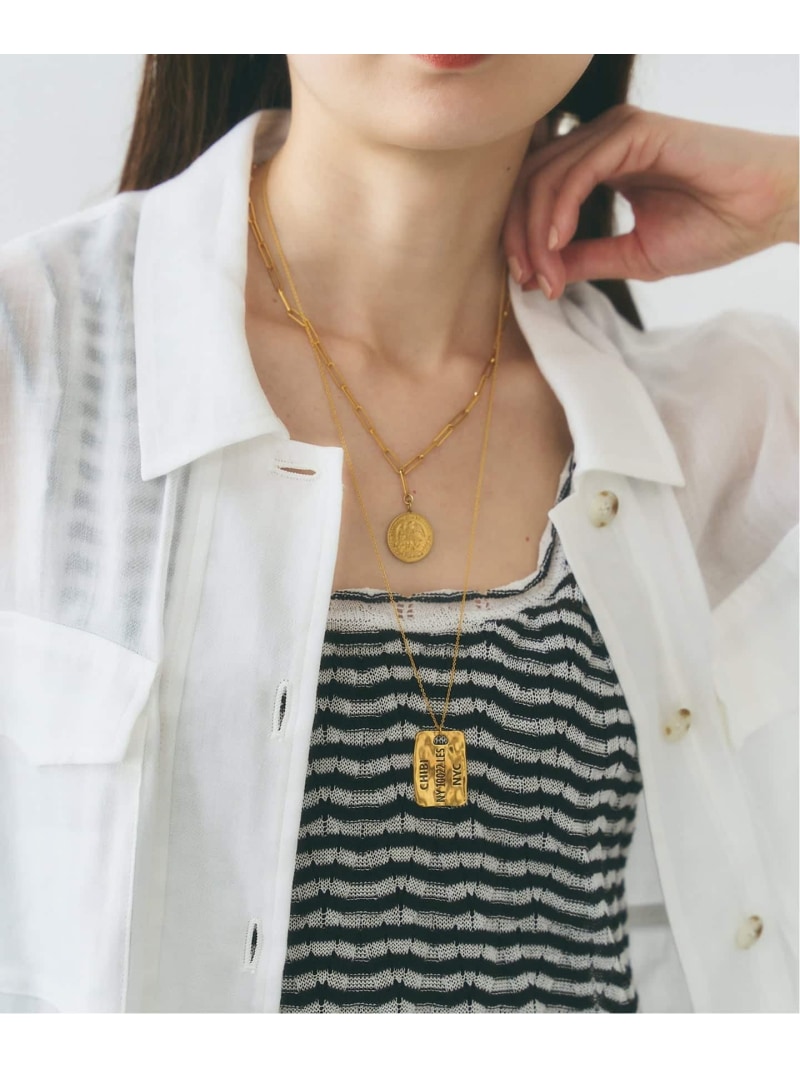 Rakuten - chibi jewels/チビジュエルズ rectangle chain Mex Coin Necklace NOBLE ノーブル アクセサリー・腕時計 ネックレス ゴールド【送料無料】[Rakuten Fashion]
