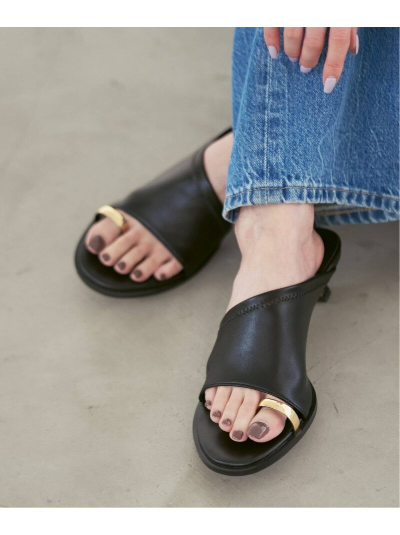 Rakuten - 《追加》LE VERNIS/ルベル二 Toe ring sandals NOBLE ノーブル シューズ・靴 サンダル ブラック【送料無料】[Rakuten Fashion]