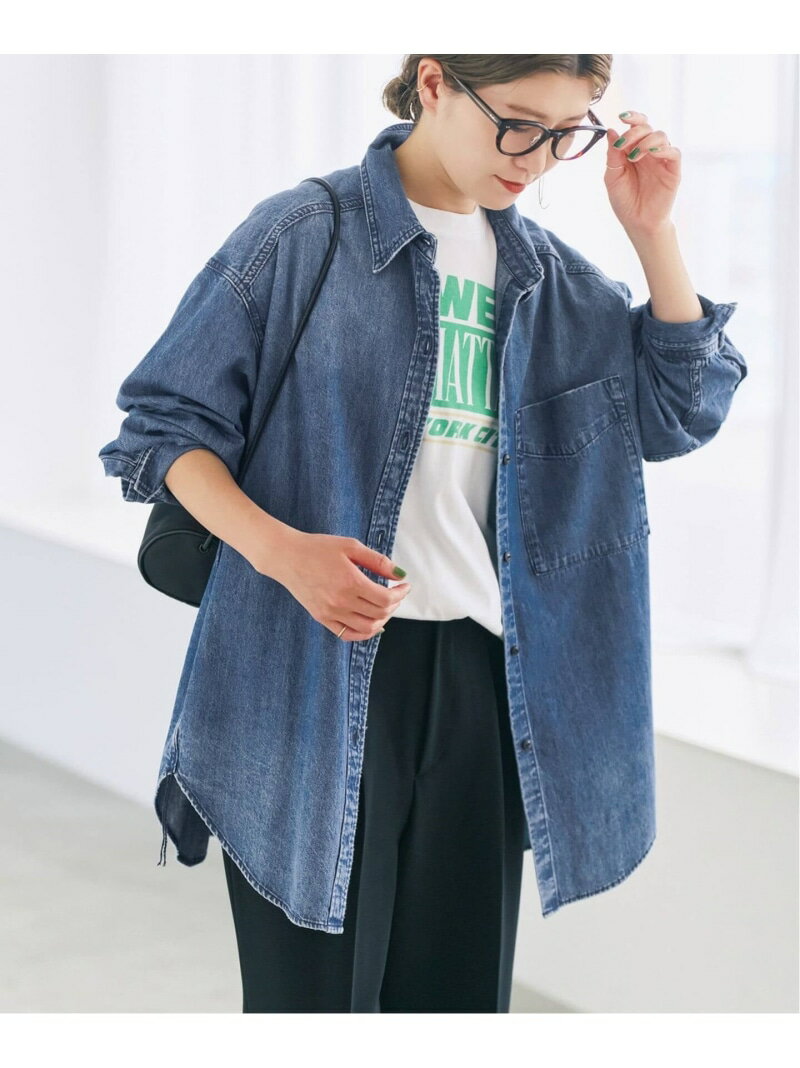 Rakuten - 《予約》6ozデニムシャツ Spick & Span スピックアンドスパン トップス シャツ・ブラウス ブルー【先行予約】*【送料無料】[Rakuten Fashion]