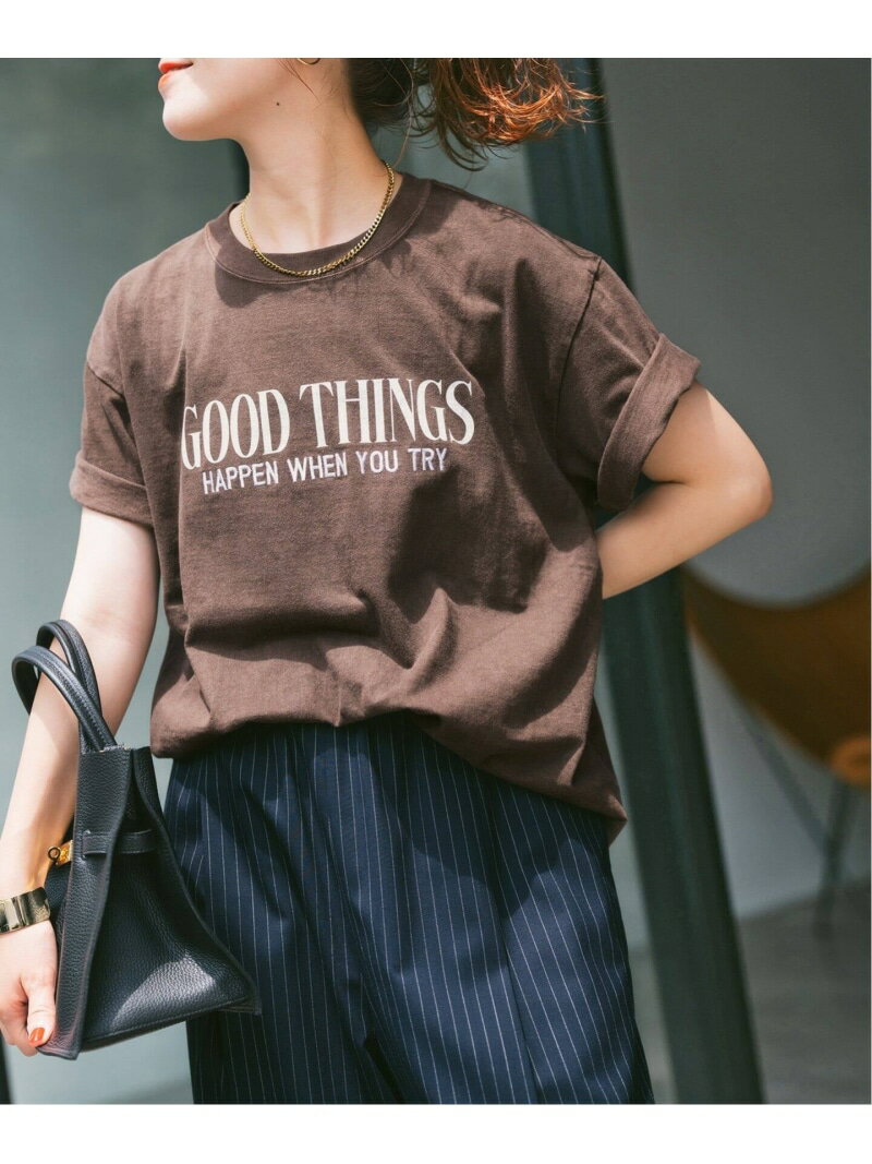 GOOD ROCK SPEED / グッドロックスピード 別注lettered Tシャツ Spick & Span スピックアンドスパン トップス カットソー・Tシャツ ブラウン ホワイト【送料無料】[Rakuten Fashion]のサムネイル