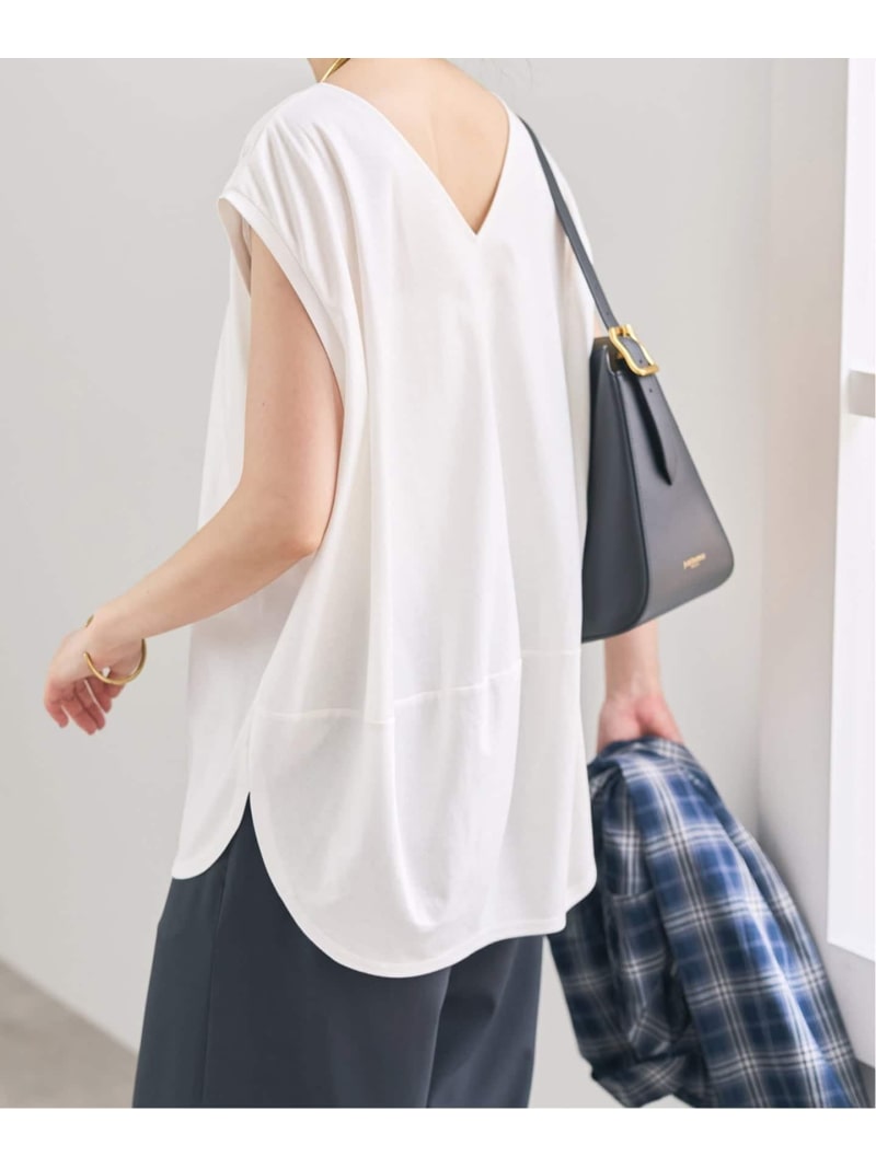 Rakuten - 汗染み防止バックドレーププルオーバー Spick & Span スピックアンドスパン トップス カットソー・Tシャツ ブラウン ホワイト【送料無料】[Rakuten Fashion]