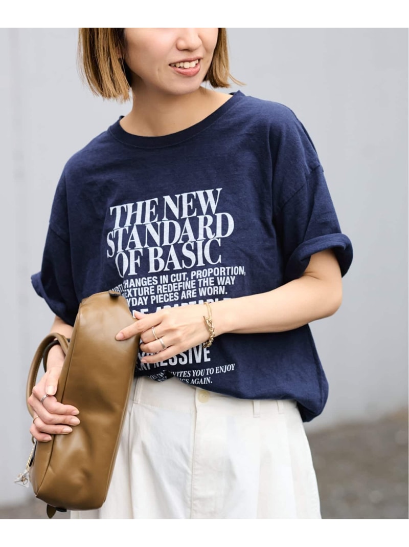 Rakuten - NEW STANDARD TEE FRAMeWORK フレームワーク トップス カットソー・Tシャツ ホワイト ネイビー グリーン【送料無料】[Rakuten Fashion]