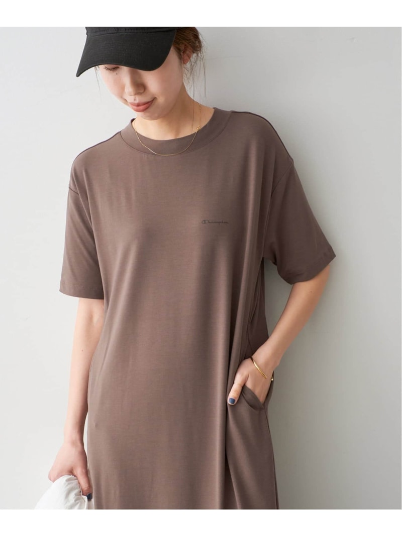 《一部店舗+WEB限定》Champion/チャンピオン T-SHIRT ONEPIECE DRESS Spick & Span スピックアンドスパン ワンピース・ドレス ワンピース ブラウン ブラック【送料無料】[Rakuten Fashion]
