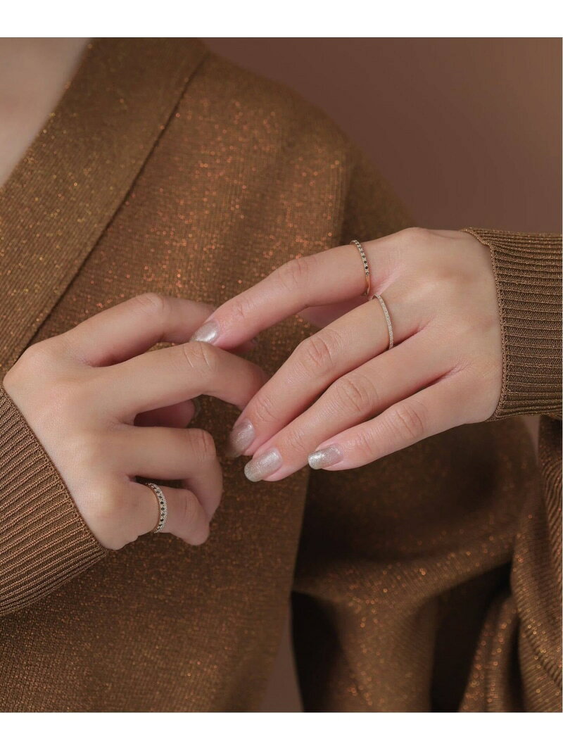 Rakuten - ブラックダイヤハーフエタニティーリング K10 Lilas スピックアンドスパン アクセサリー・腕時計 リング・指輪 ゴールド【送料無料】[Rakuten Fashion]