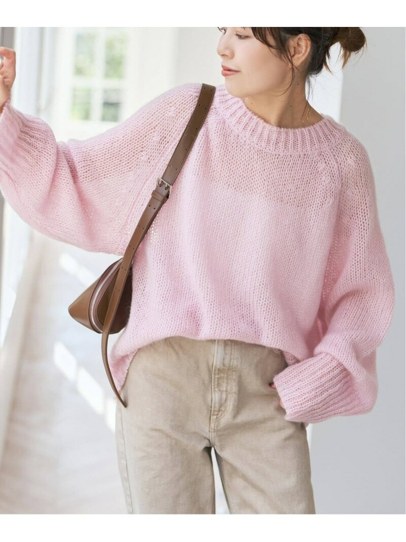 《予約》モヘヤ混ルーズニット Spick & Span スピックアンドスパン トップス ニット ブルー グレー ピンク【先行予約】*【送料無料】[Rakuten Fashion]のサムネイル