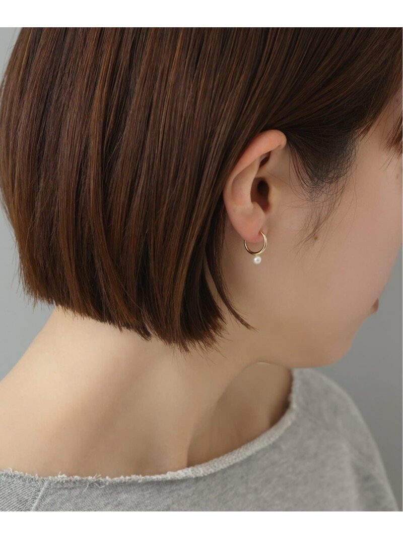 《WEB限定》パールルーフピアスM K10(両耳) Lilas スピックアンドスパン アクセサリー・腕時計 ピアス ゴールド【送料無料】[Rakuten Fashion]