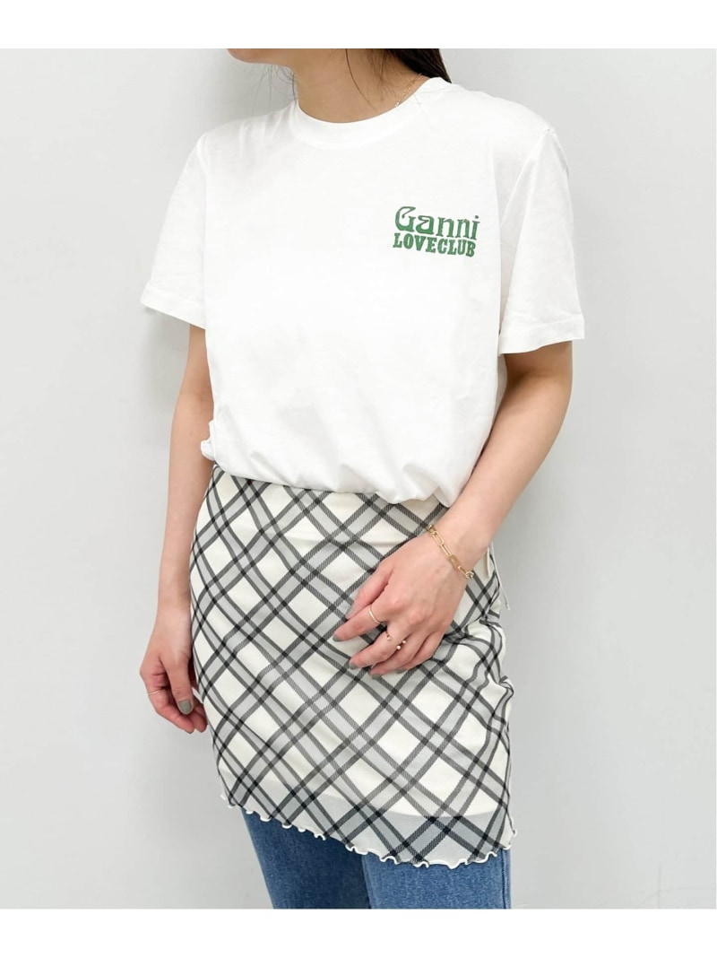 【GANNI / ガニー】 Thin Jersey Loveclub Relaxed U by SPICK&SPAN ユーバイスピックアンドスパン トップス カットソー・Tシャツ ホワイト【送料無料】[Rakuten Fashion]