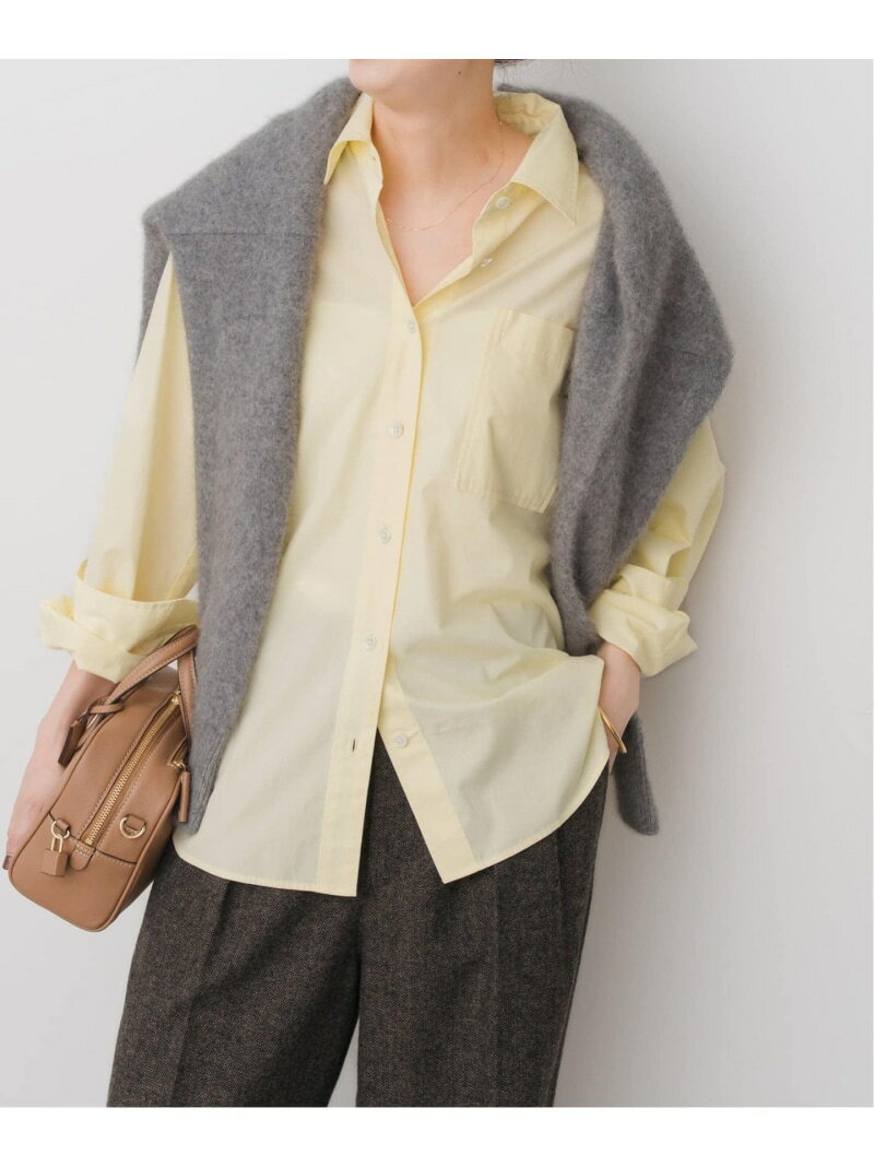 50コットンコンパクトシャツ Spick & Span スピックアンドスパン トップス シャツ・ブラウス ホワイト イエロー ブルー【送料無料】[Rakuten Fashion]