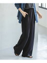 《追加予約》【洗える】ライトジョーゼットドレープパンツ NOBLE ノーブル パンツ スラックス・ドレスパンツ ブラウン ベージュ ブラック【先行予約】*【送料...