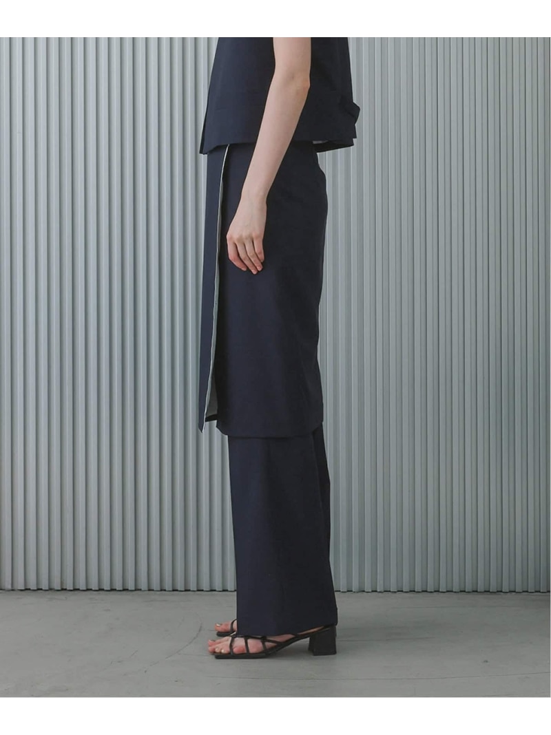 SEMI WIDE PANTS / セミワイドパンツ CALMER スピックアンドスパン パンツ スラックス・ドレスパンツ ネイビー