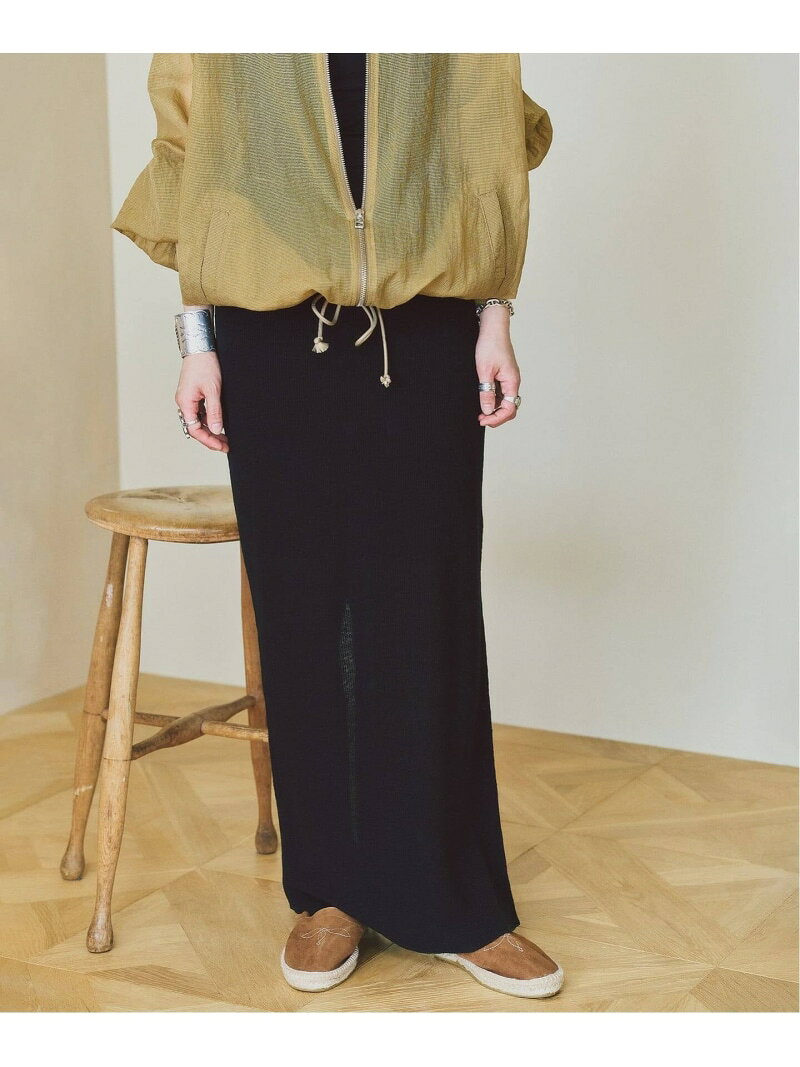 HOWIECLOTHING*FRAMeWORKニットスカート FRAMeWORK フレームワーク スカート ロング・マキシスカート ブラック ワインレッド