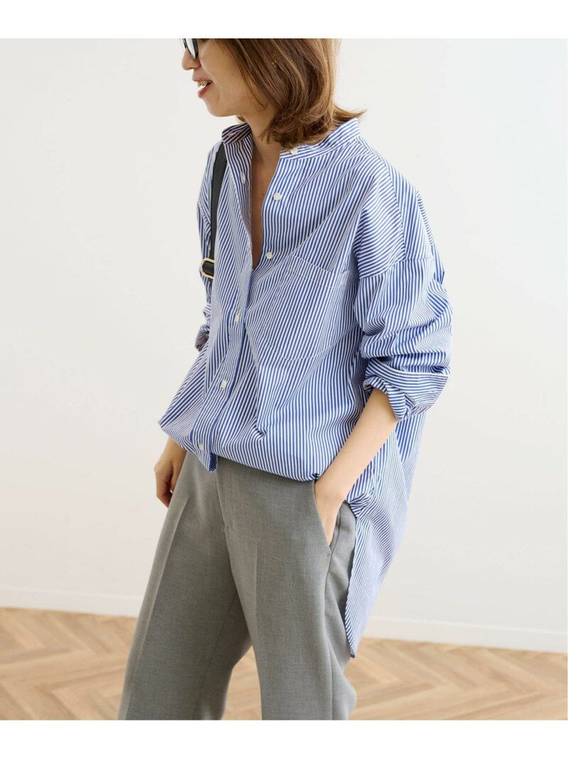 【SALE／30%OFF】≪追加≫コットンロングシャツ3 FRAMeWORK フレームワーク トップス シャツ・ブラウス ネイビー ホワイト ブルー【RBA_E】【送料無料】[Rakuten Fashion]のサムネイル