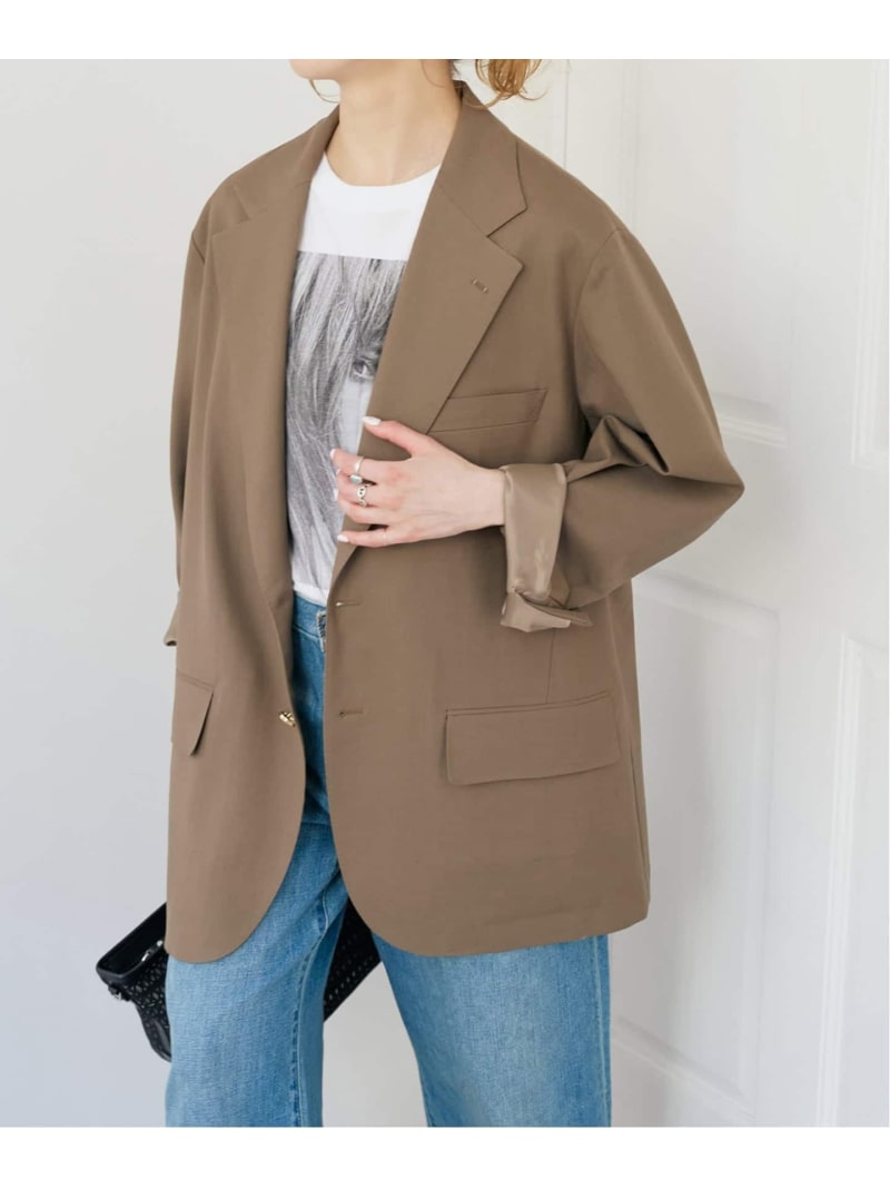 《予約》VIAN / ヴィアン 別注ビッグ ジャケット シングル Spick & Span スピックアンドスパン ジャケット・アウター テーラードジャケット・ブレザー ネイビー ベージュ【先行予約】*【送料無料】[Rakuten Fashion]