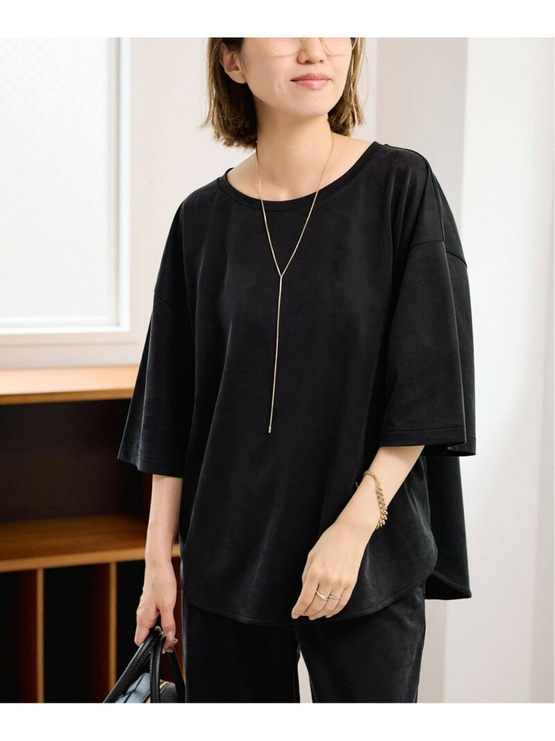 Rakuten - ≪予約≫フィブリルジャージT-SHIRT FRAMeWORK フレームワーク トップス カットソー・Tシャツ ブラック ホワイト ベージュ【先行予約】*【送料無料】[Rakuten Fashion]