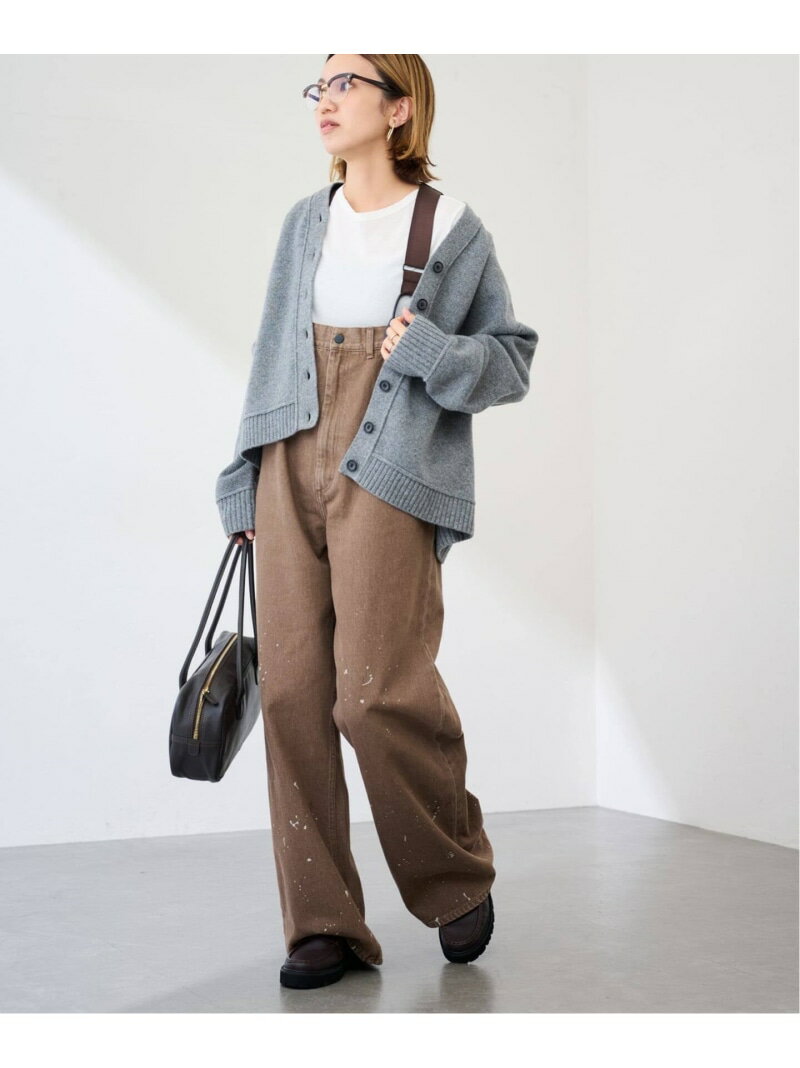 PAYDAY /ペイデイ サスペンダー付きペイント加工デニム FRAMeWORK フレームワーク パンツ ジーンズ・デニムパンツ ブラウン グレー【送料無料】[Rakuten Fashion]