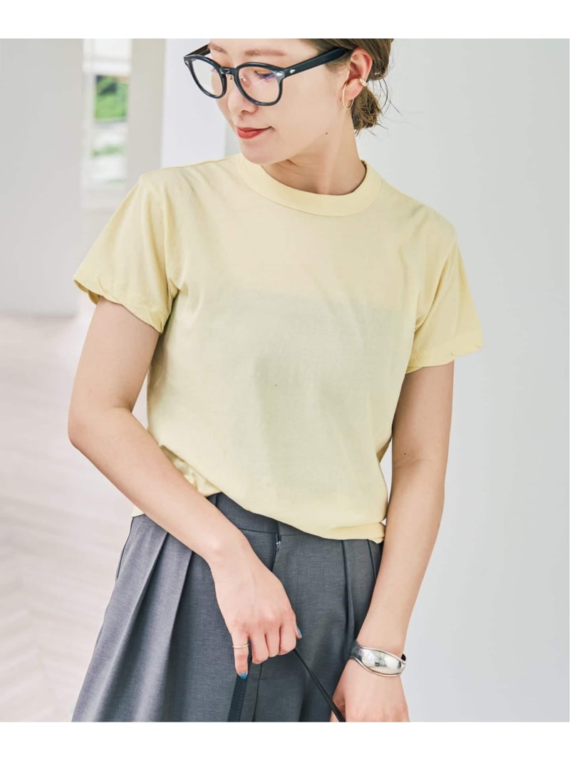 Rakuten - 《新色有り / 追加》ATON/エイトン FRESCA SINGLE JERSEY TIGHT FIT T-SH Spick & Span スピックアンドスパン トップス カットソー・Tシャツ イエロー ホワイト ベージュ ブルー【送料無料】[Rakuten Fashion]
