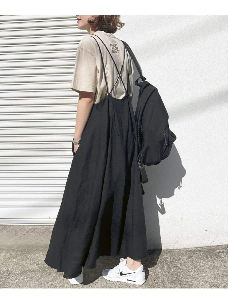 ≪追加予約≫リネンキャミワンピース Spick & Span スピックアンドスパン ワンピース・ドレス ワンピース ブラック ベージュ【先行予約】*【送料無料】[Rakuten Fashion]のサムネイル