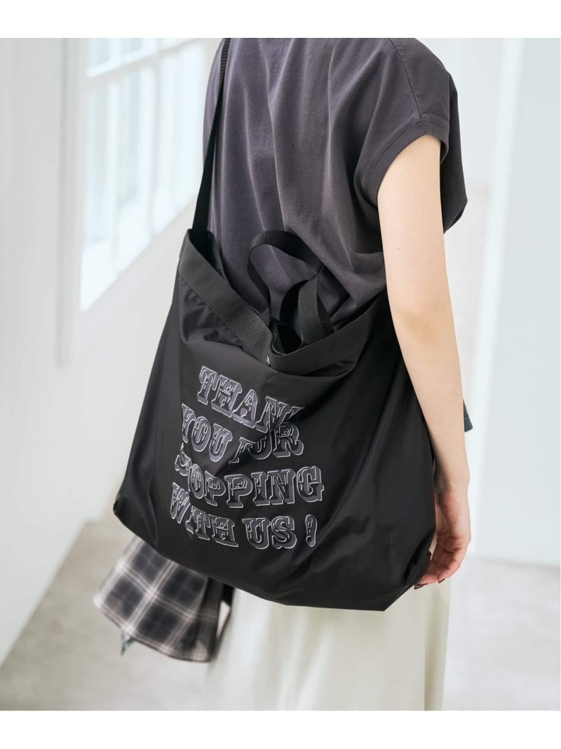 Rakuten - JULY NINE/ジュライ ナイン 別注 2WAYナイロントート Spick & Span スピックアンドスパン バッグ トートバッグ ブラック ベージュ【送料無料】[Rakuten Fashion]