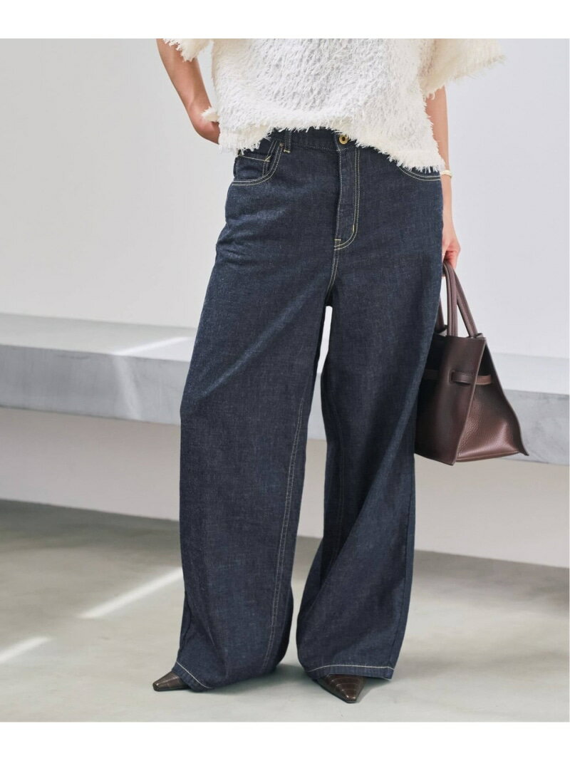 Rakuten - 《予約》5 1/2 DEEP RISELOOSE DENIM Spick & Span スピックアンドスパン パンツ ジーンズ・デニムパンツ ブラック ネイビー【先行予約】*【送料無料】[Rakuten Fashion]