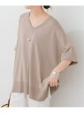 《WEB限定追加》14GWASHABLE2WAYポンチョプルオーバー Spick & Span スピックアンドスパン トップス ニット ブラック ホワイト ベー...