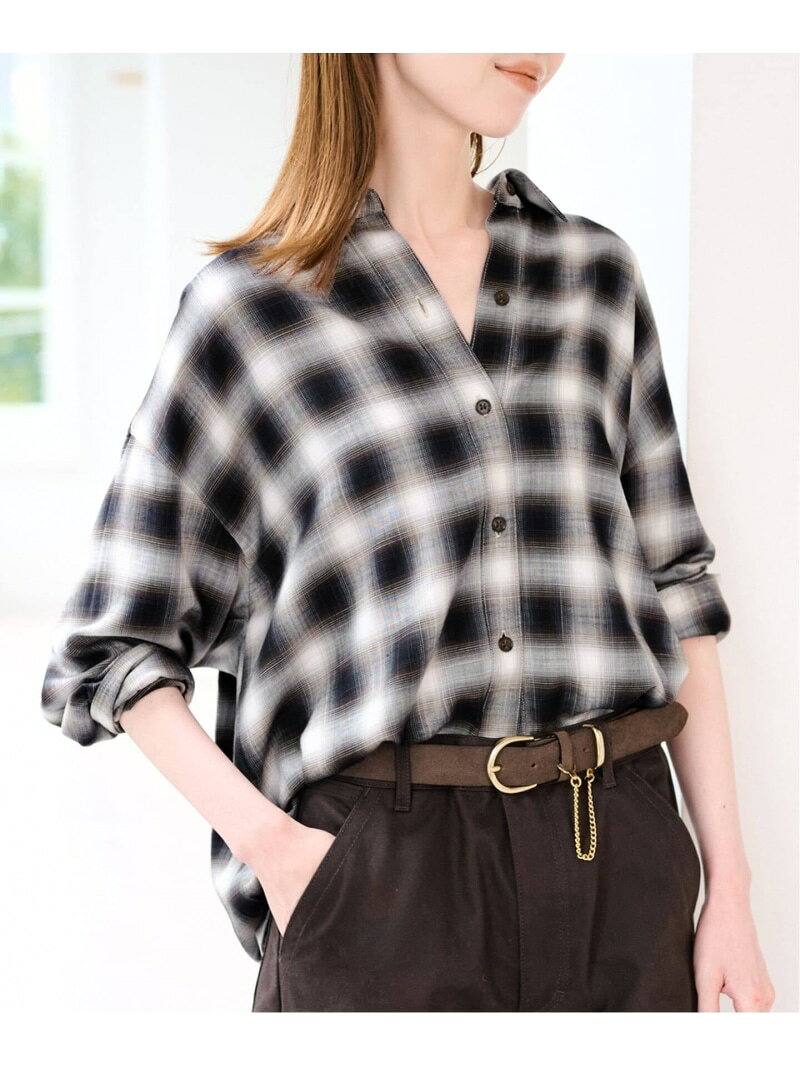 Rakuten - 《予約》カシュクールシャツ U by SPICK&SPAN ユーバイスピックアンドスパン トップス シャツ・ブラウス グレー ブラウン【先行予約】*【送料無料】[Rakuten Fashion]