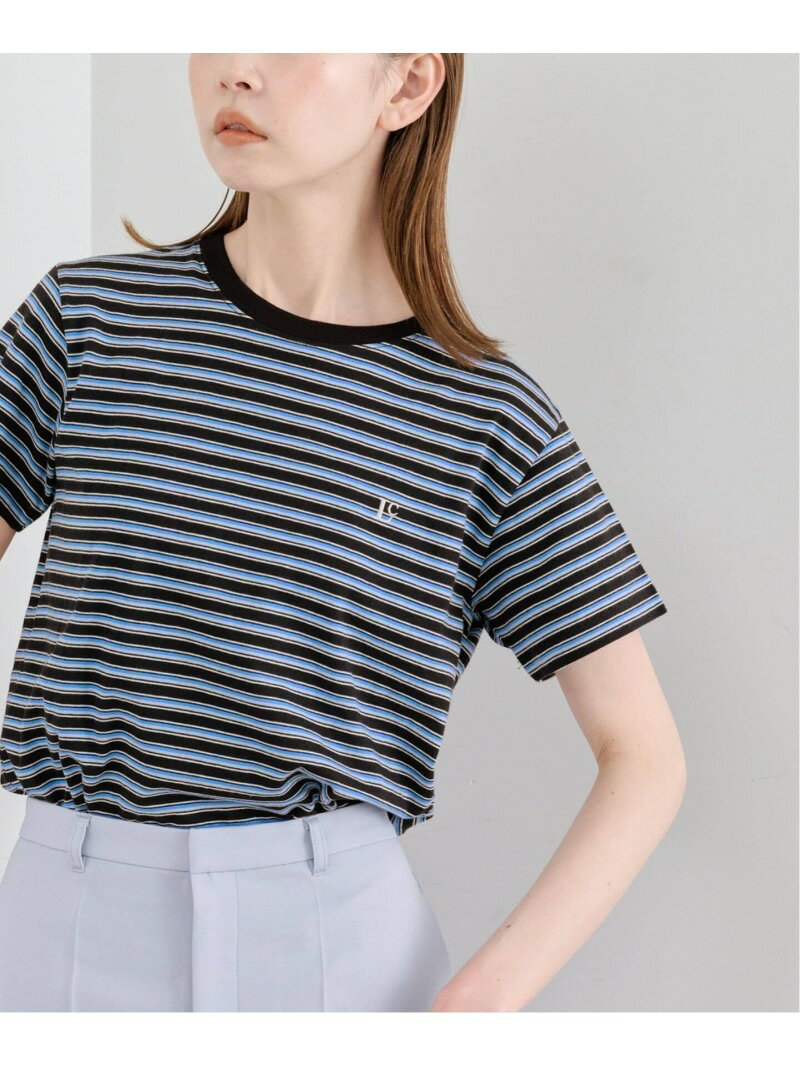 Rakuten - LOW CLASSIC Lc / ロウ クラシック エルシー Lc STRIPED MINI T-SHIRT U by SPICK&SPAN ユーバイスピックアンドスパン トップス カットソー・Tシャツ ブラック【送料無料】[Rakuten Fashion]