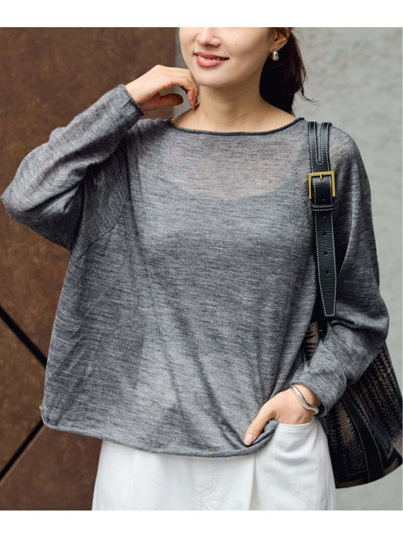 ≪手洗い可≫ウォッシャブルアルパカミックスナイロンポンチョニット FRAMeWORK フレームワーク トップス..