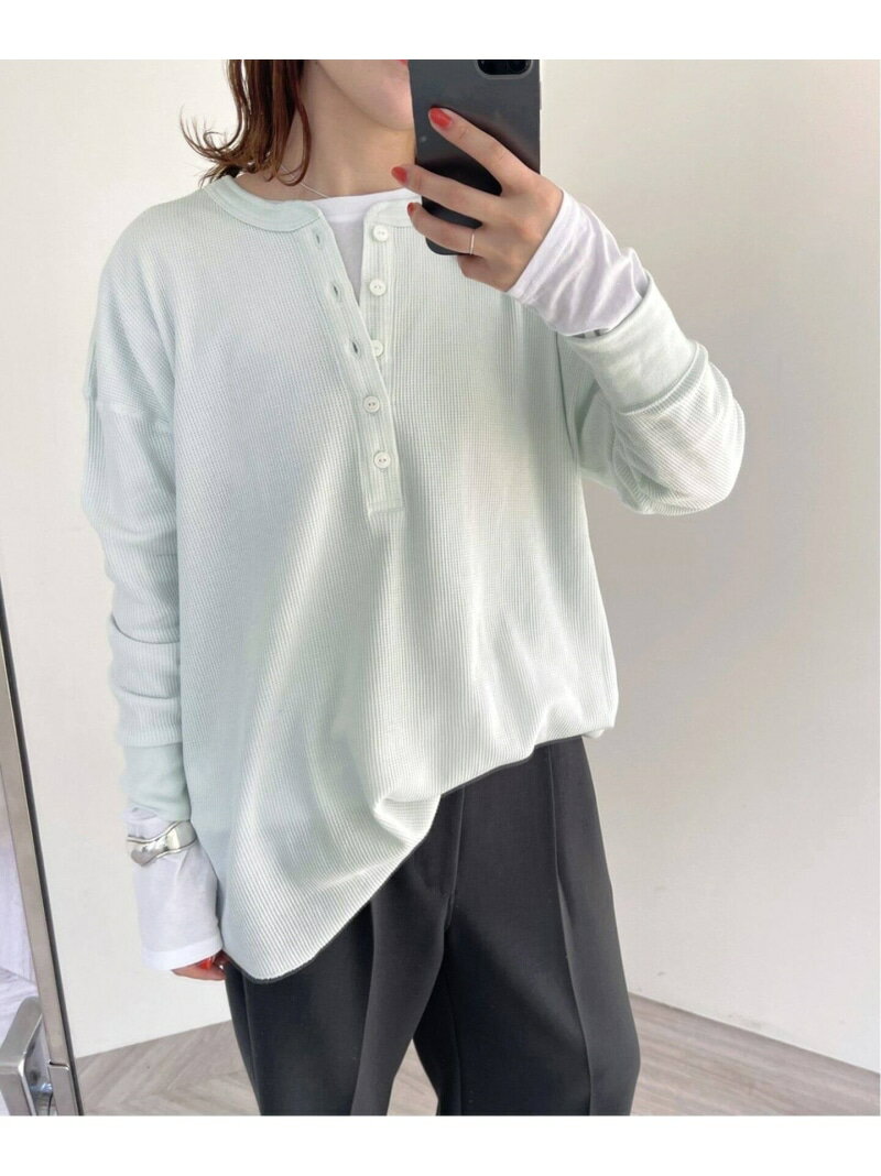別注 Hanes / ヘインズ Thermal Henly Neck Spick & Span スピックアンドスパン トップス カットソー・Tシャツ ブルー イエロー[Rakuten Fashion]のサムネイル