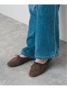 《予約》Spick & Span スエードバレリーナ Spick & Span スピックアンドスパン シューズ・靴 バレエシューズ レッド ブラウン【先行予約】...