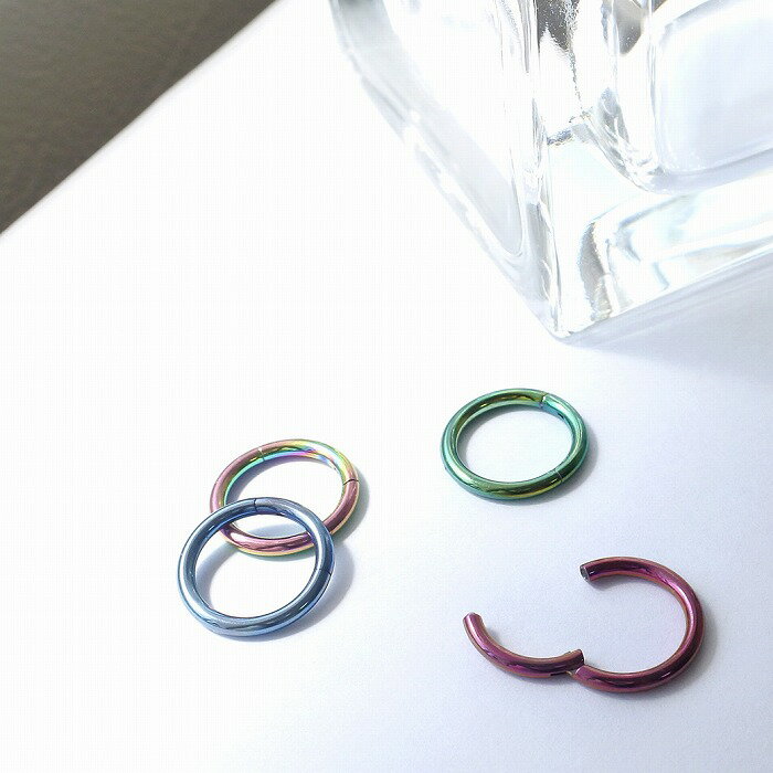 ボディピアス 軟骨ピアス ［14G 16G ］進化版セグメントリング ★ヒンジ付だから、キャッチ はもう失くさない！★サージカルステンレス316L ワンタッチ式 クリッカー ヘリックス 0349 ボディーピアス