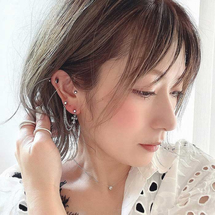 ボディピアス 軟骨ピアス [16G ]太めチェ...の紹介画像3