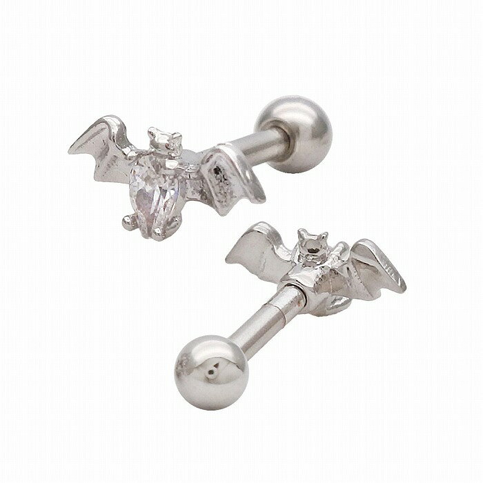 ボディピアス 軟骨ピアス ［16G ］ハロウィン 超ちびちび BAT モチーフ コーデ に...