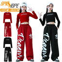 韓国 jazz 黒 赤 Tシャツ スウェットパンツ キッズ ダンス衣装 セットアップ 上下セット おしゃれ 女の子 かわいい かっこいい へそ出し 長袖 トップス カジュアルパンツ ダンスウエア ヒップホップ ジャズダンス k-pop 舞台服 演出服 練習着 団体服 発表会 派手 個性 春夏秋