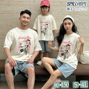 親子ペアルック 半袖 ベージュ 花柄 Tシャツ ショートパンツ 4人 セットアップ カジュアル 韓国 夏 春 秋 親子コーデ カップルペアルック レディース メ...