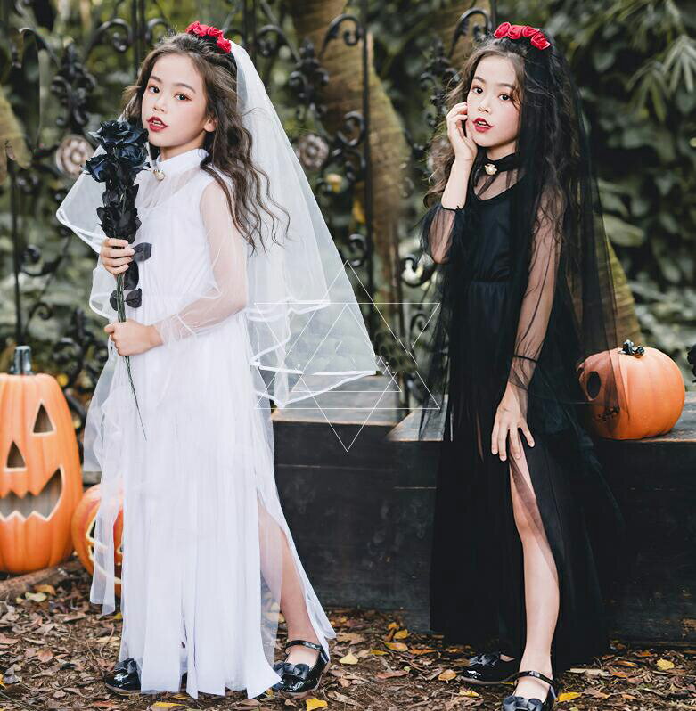 ハロウイン ゾンビ 花嫁 ハロウィン コスプレ キッズ 子供 幽霊の花嫁 魔女 女の子 仮装 コスチューム ハロウィン衣装 魔女 悪魔 吸血鬼 巫女 鬼の花嫁 セクシー Halloween ヴァンパイア おばけ キャラクター衣装 パーティー イベント 演出 文化祭 変装