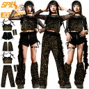ゴールド スパンコール キッズ ダンス衣装 セットアップ 女の子 韓国 K-POP チア チアガール へそ出し ショート丈トップ キャミソール トップス パンツ アームカバー レッグウォーマー ファッション ヒップホップ ジャズダンス 発表会 演出服 団体服 応援団 派手 舞台服